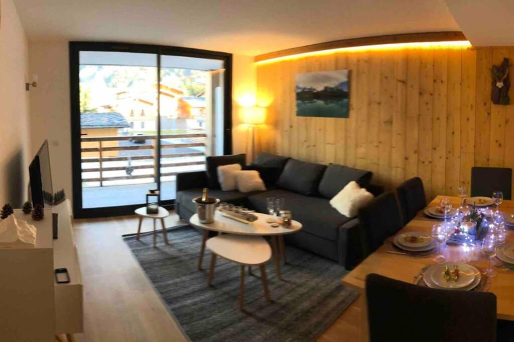 Chic Appart 6 Pers Dans Residence Luxueuse "La Cordee" Wellness Gym Piscine Ouvert Et Teletravail Chamonix Exterior photo